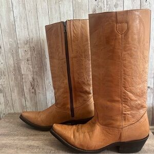 Laredo Light Brown Leather Western Cowgirl Boots 7